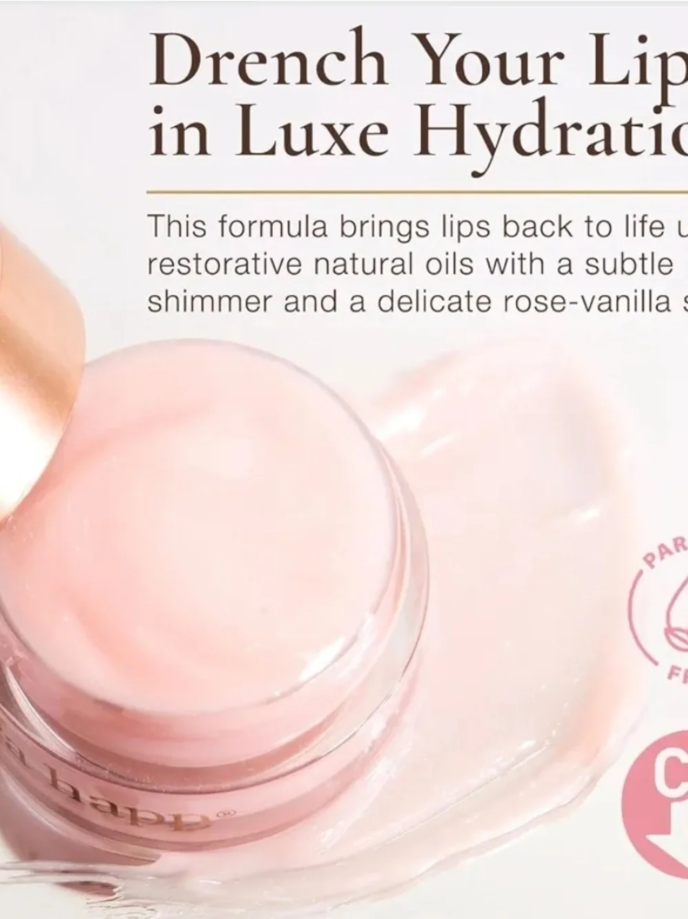 Sara Happ. The Lip Slip Luxe Balm in Soft Pink - Hydrating Shine